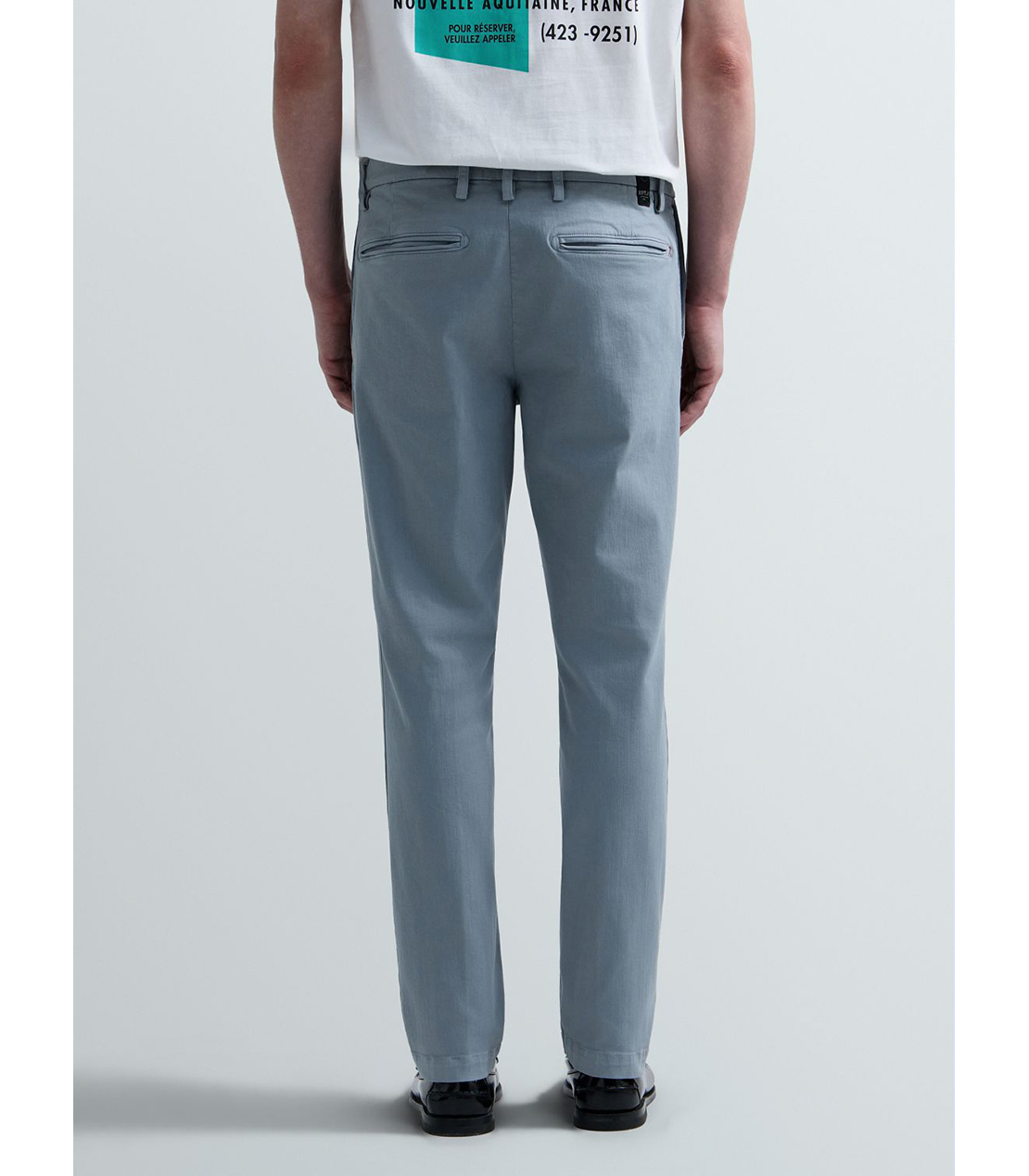 レギュラースリムBENNI Hyperflex Color チノパンツ 詳細画像 グレイッシュブルー 3